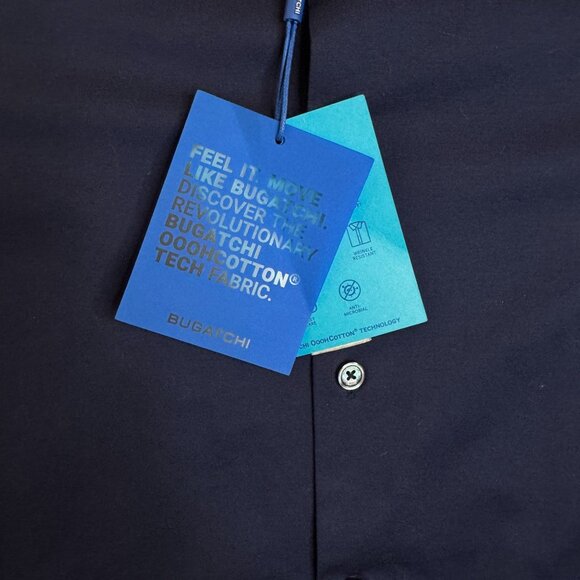 Bugatchi OoohCotton® Solid Button-Up Shirt Mens L Stretch Capsule Luxury Tech - Picture 14 of 16